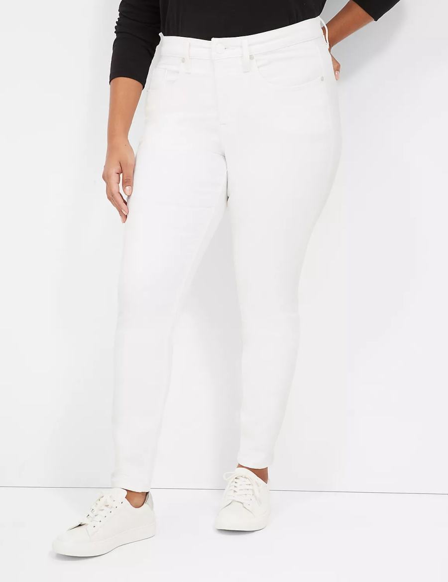 White Lane Bryant Signature Fit White Skinny Women Jeans | WDL3643EZ