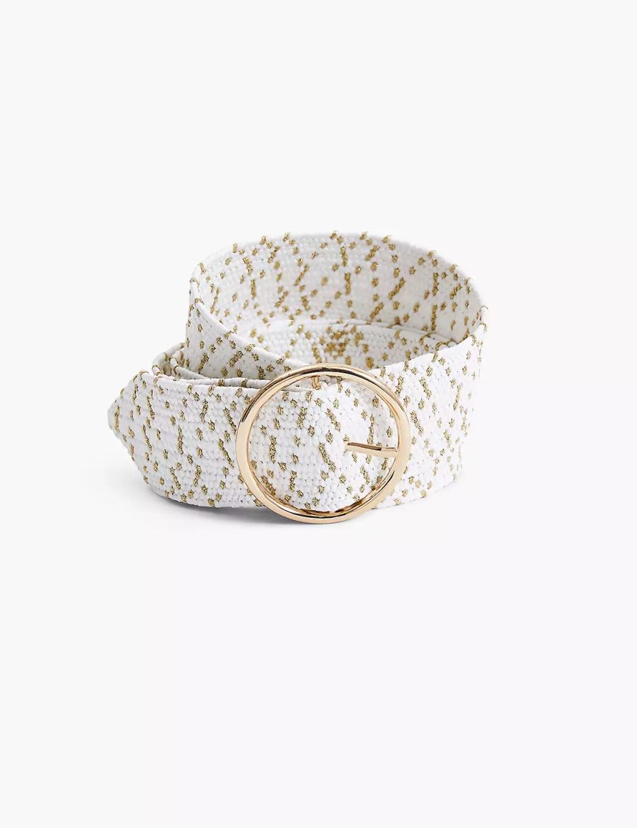 White Lane Bryant Woven Stretch Women Belts | DIC7652SA