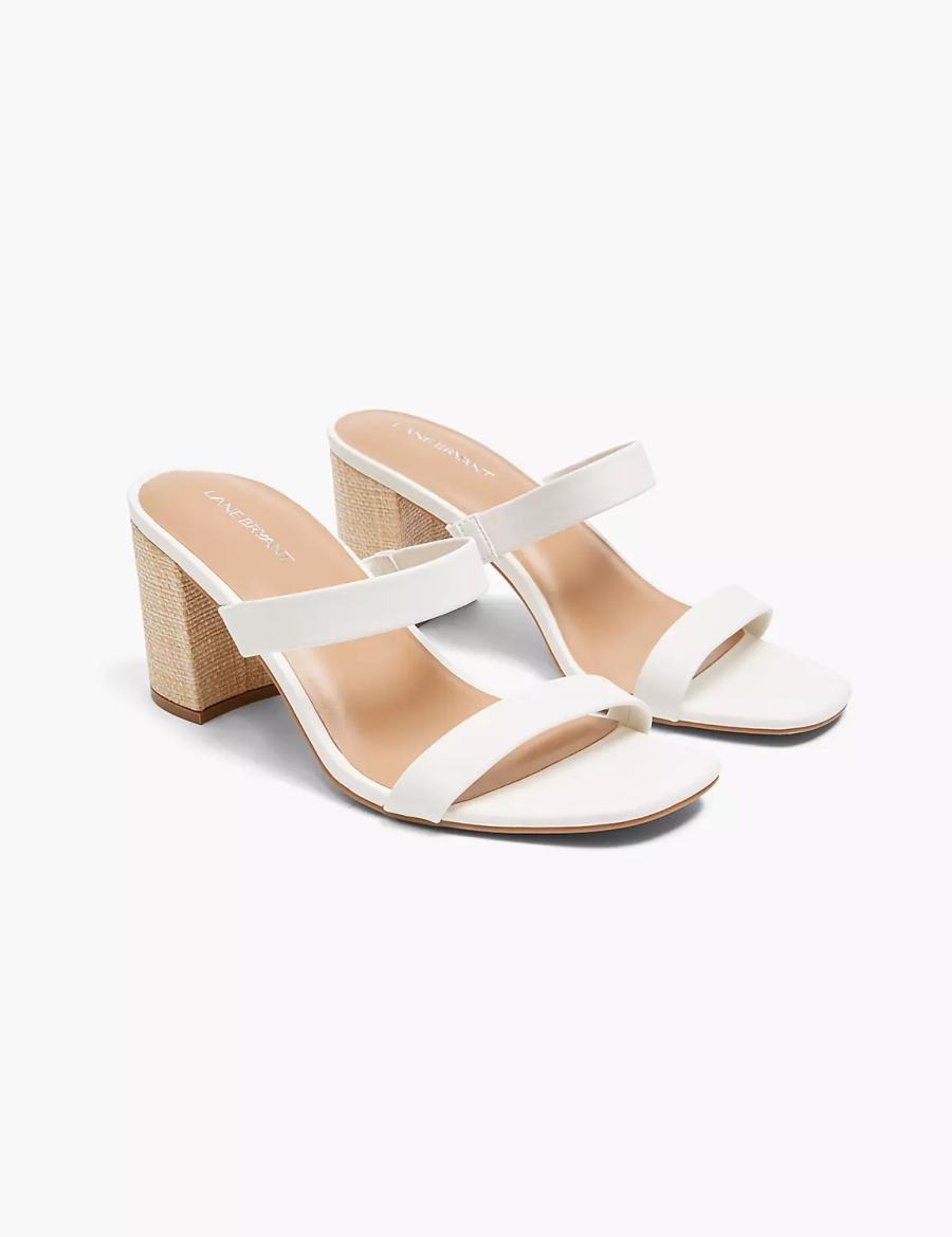 White Rose Lane Bryant Dream Cloud Double-Band Low Block Heel Women Heels Sandals | DKO6079CB